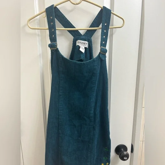 Blue mini dress with small flower detail - Picture 1 of 4
